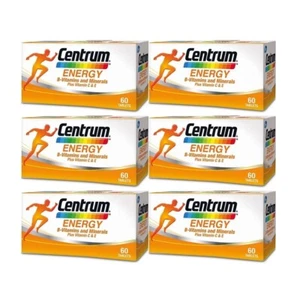 6 Boxes Centrum Energy B-Vitamins Vitamin C E Lutein & Lycopene Free Shipping - Picture 1 of 9