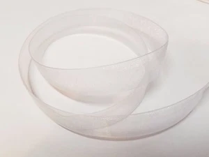 Organza Sheer White Ribbon Trim 5/8 inch 2 yard - Picture 1 of 1