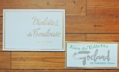 2 cartons publicitaires de Parfumerie Violettes de Toulouse Berdoues Parfum - Photo 1/2