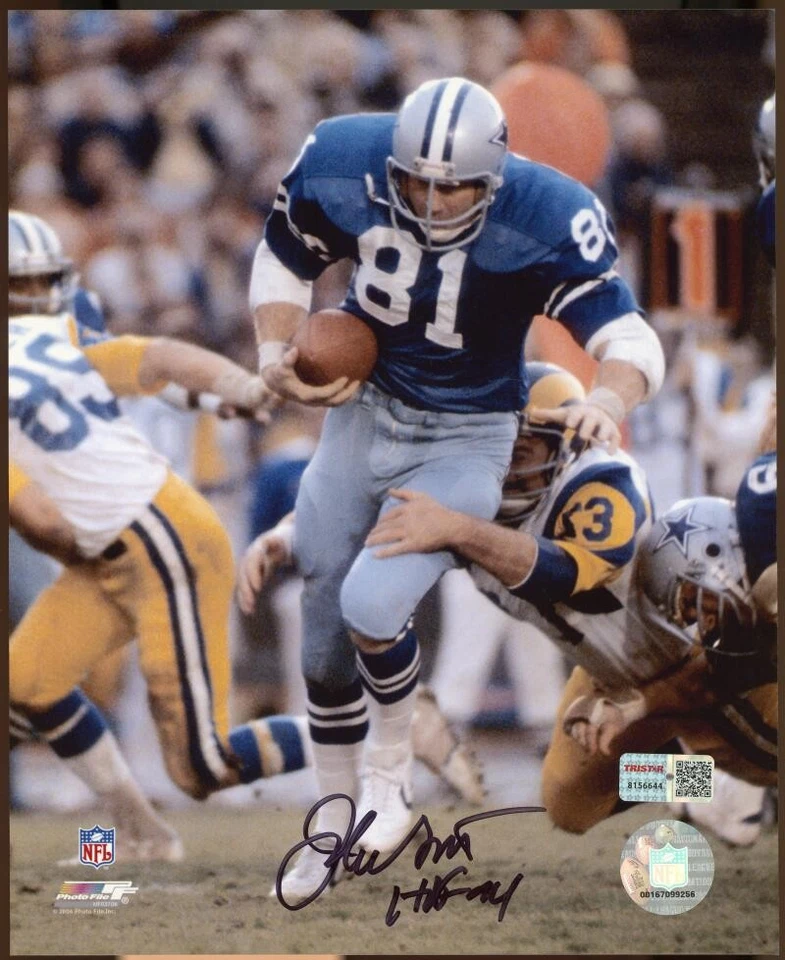 Jackie Smith Cowboys Signed Autographed HOF 94 8x10 Photo TRISTAR Authentic - Image 1 of 1