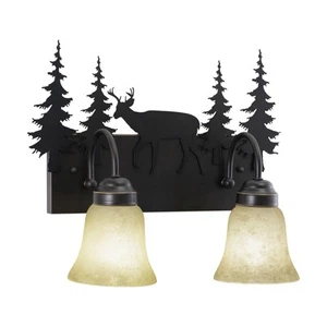 Vaxcel Lighting VL55402BBZ Bryce 2 Light 16-3/4"W Bathroom Vanity - Bronze - Picture 1 of 3
