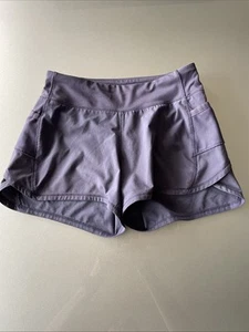 Athleta Girl Record Breaker Running Shorts Purple Size Small 7 Lined - Picture 1 of 4