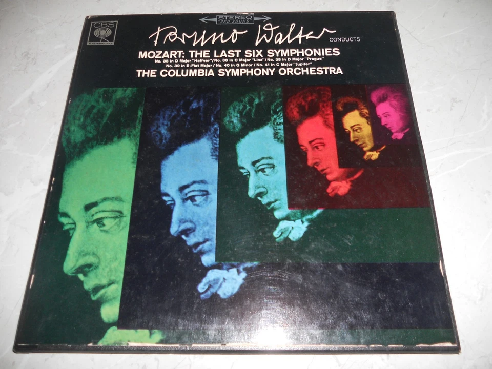 Mozart "The Last Six Symphonies" Walter 1963 Box Set (3xLP's) CBS S3BR220013 NM - Image 1 of 4