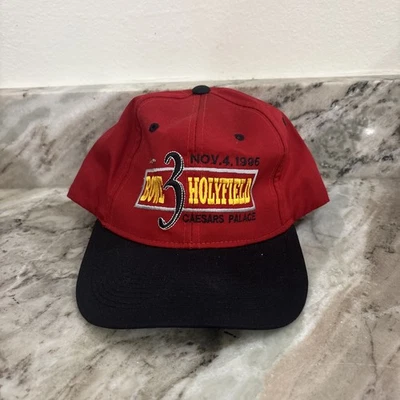 Gorra de Colección Bowe vs Holyfield 3 Caesars Boxeo Partido Lucha Snapback 1995 Foto 1 de 4