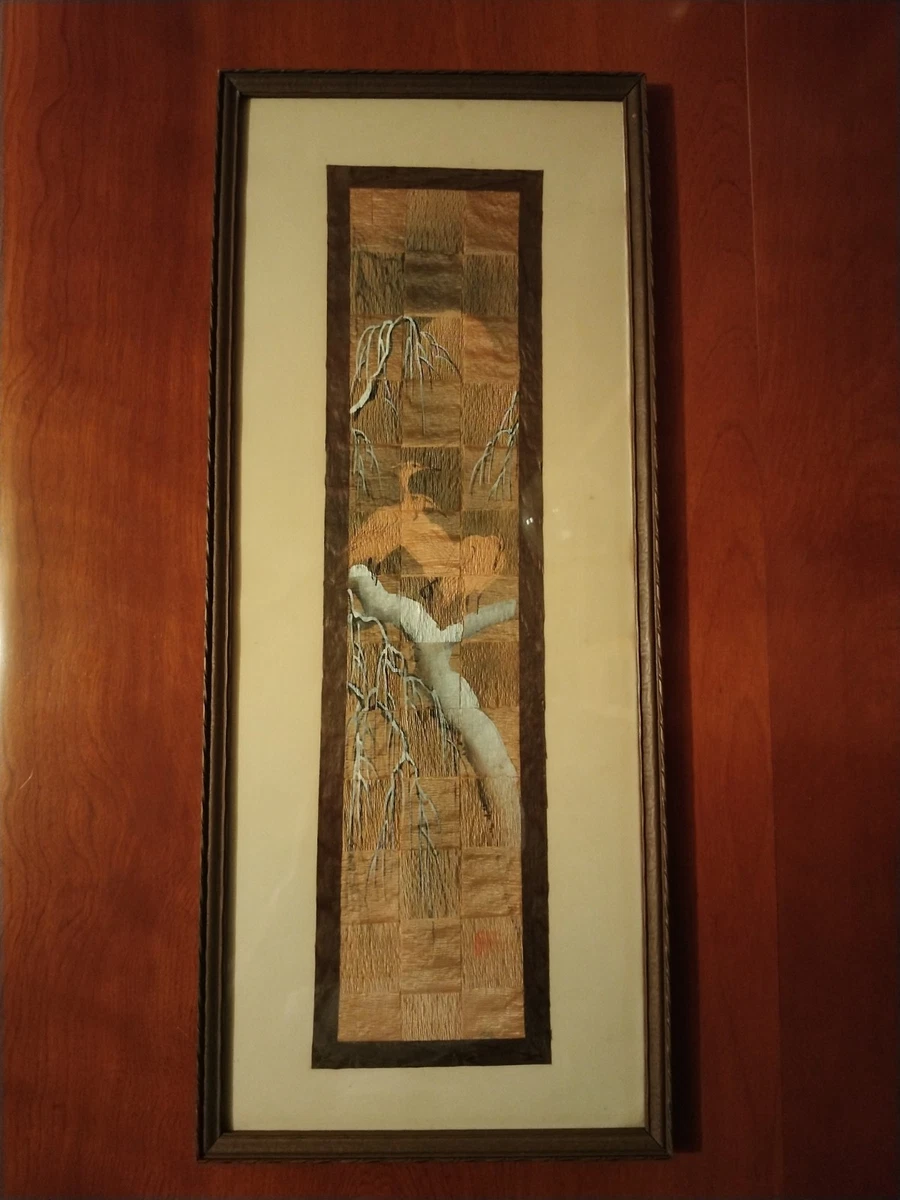 丝绸和织物复古原始1900-1940 年日本画作、画卷| eBay