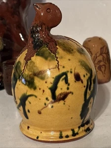 1997 Breininger Volkskunst Redware Keramik Bank Vogel Truthahn Brutei schön - Bild 1 von 9