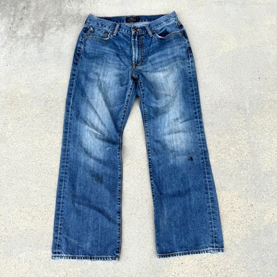 Lucky Brand Mens 181 Relaxed Straight 32x30 Medium Wash Denim Blue Jeans Stretch - Image 1 of 4