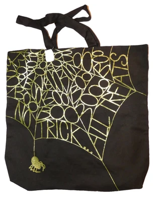 BOLSO DE MANO BOO BATH & BODY WORKS HALLOWEEN SIN TRUCOS TODAS LAS GOLOSINAS NEGRO BRILLO  Foto 1 de 4