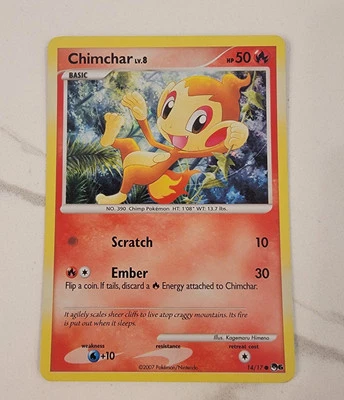 Chimchar 14/17 Pokemon Rare HOLO Vintage Promo Pop Series 6 - LP/NM - - Image 1 of 2
