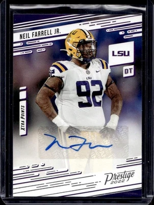 Neil Farrell Jr. 2022 Panini Chronicles Draft Picks #PX-NFJ Prestige Rookie Auto - Image 1 of 2