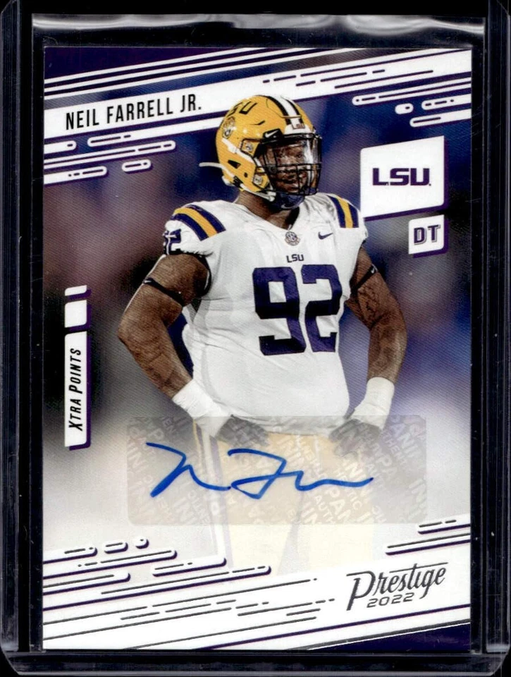 Neil Farrell Jr. 2022 Panini Chronicles Draft Picks #PX-NFJ Prestige Rookie Auto - Image 1 of 2