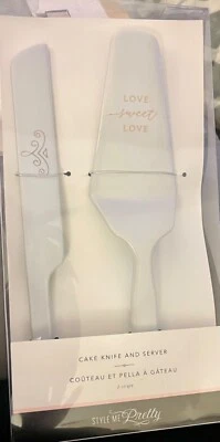 Juego de cuchillos y servidores Style Me Pretty Cake oro blanco Foto 1 de 2