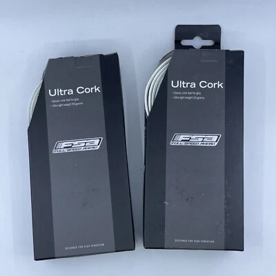 TWO PACKS FSA Ultra Cork Classic Bar Tape White FREE SHIP BUY MULTIPLES & SAVE - Image 1 of 4