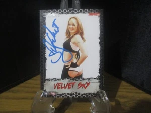 VELVET SKY TNA WRESTLING  authentic signed/autographed card - Picture 1 of 6