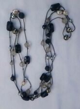 Bohemian black flapper length Accessorize necklace hippie 
