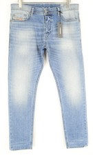 DIESEL Men Jeans Tepphar 0842H W33/L32 Slim Carrot Light Blue Washed Out Denim