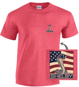 American Flag Shelby Ford Cobra T-shirt Mens Graphic Tees Dad Gifts Fathers Day - Picture 1 of 3