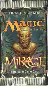 MTG: MIRAGE empty Grinning Totem Booster Pack wrapper; rear tears, NO CARDS 1996 - Picture 1 of 2