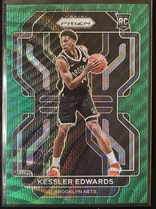 2021-22 Panini Prizm #284 Kessler Edwards RC Green Wave
