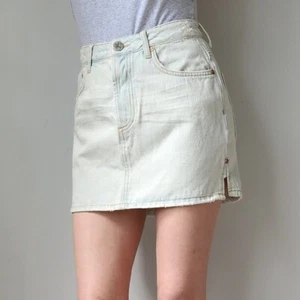 One Teaspoon High Waist Brando 2020 Mini Skirt 26 Denim - Picture 1 of 8