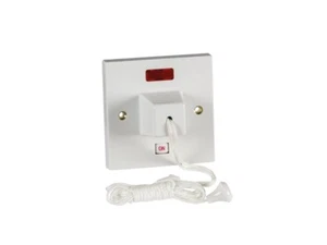 Interruptor de techo de cable de ducha blanco de 45 amperios doble polo inc luz de neón -FREEP + P - Imagen 1 de 1