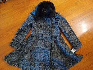 Rothschild Princess Coat Winter faux fur coar Dress Jacket Coat Girls Size 7/8 - Picture 1 of 7