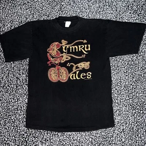 Original Vintage Celtic 80’s/90’s T Shirt Med Black - Picture 1 of 6