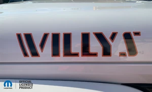 18 19 20 jeep WILLYS hood decal sahara rubicon wrangler gladiator JT JL ORANGE - Picture 1 of 3