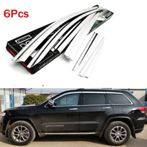 For Grand Cherokee 2011-2021 silver Window Wind Visors Rain Guard Vent Deflector - Picture 1 of 5