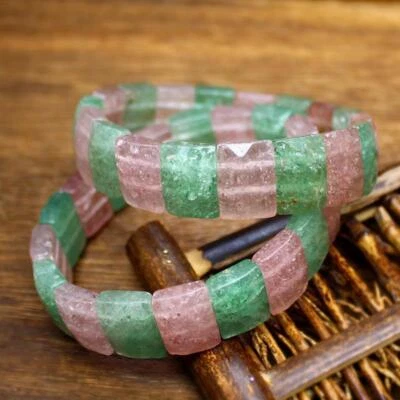 Pulsera Cuadrada Cristal Fresa Cristal Corte Cuarcita Natural 11x15mm 11*15mm Foto 1 de 4