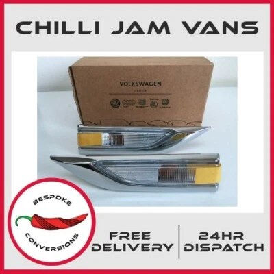 Repetidores/indicadores laterales cromados VW T6 Sportline para Volkswagen Transporter Foto 1 de 4