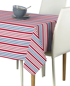 Mantel rojo y azul multi rayas firma tamaños surtidos - Imagen 1 de 1