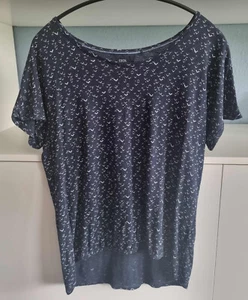 Cecil Gr. L Shirt Bluse Oberteil Dunkelblau Blau mit Weiss - Bild 1 von 8