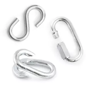 Kettenverbinder 2,5mm - 12mm Notglied Schraubglied S-HAKEN stahl verzinkt GR5 - Bild 1 von 7