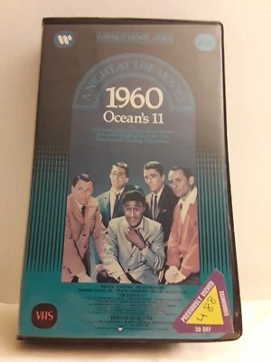 Ocean's Eleven VHS~1960 Rat Pack Crime Comedy~WB 11158~VG++~Clamshell~TESTED - Image 1 of 4