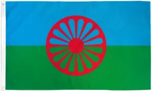 Bandera Gitana 3x5FT Bandera del Pueblo Romaní Roma O romanko - Imagen 1 de 3