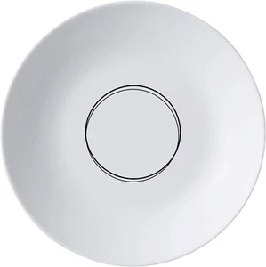 Bormioli Rocco White Moon 8.75" Soup Plate, Linee Design, Set of 4 - Picture 1 of 2