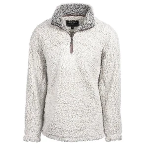 True Grit Womens Sherpa Sweater Small White Long Sleeve Fleece Half Zip - Picture 1 of 3
