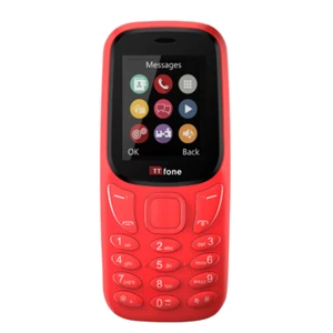 TTfone TT170 Mobile Basic DUAL SIM Cheap Red colour Phone & PAYG Giffgaff SIM - Picture 1 of 6