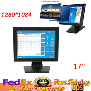 17" Touch Screen LCD Display LED Monitor USB VGA POS PC Windows7/8/10