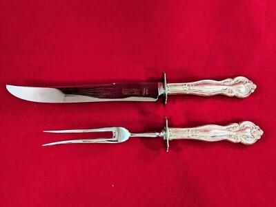 Juego de cuchillos y tenedores Frank M. Whiting de plata de ley para tallar Foto 1 de 4