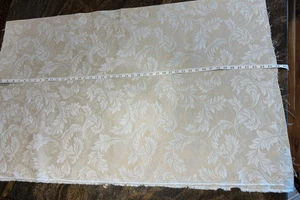 TELA TEXTURIZADA TEJIDA DAMASCO BEIGE, CREMA, BLANCO 1,25 YARDAS 56" ANCHO Decorador WGT - Imagen 1 de 7