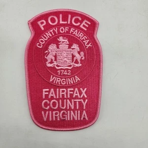 Fairfax County VA Police Patch – Pink Breast Cancer Awareness – Rare - Picture 1 of 4