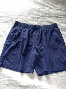 Mens Navy All In Motion Unlined Workout Shorts Large 7" Inseam - Picture 1 of 6