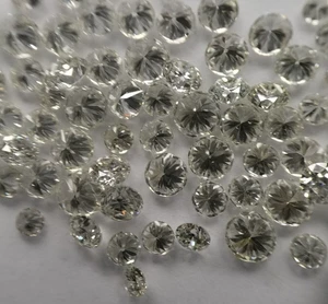 90 Pcs Round HPHT Lab grown 1.35 mm Diamond Color E-F, Clarity VS-SI gemstone - Picture 1 of 11