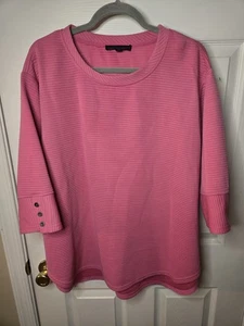 Jane +Delancey Women's Plus Pink Pullover Athleisure Top/ Size 1X/  - Picture 1 of 10