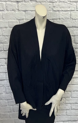 LIZ CLAIBORNE MUJER NEGRO MANGA LARGA CÁRDIGAN SUÉTER TALLA 2X Foto 1 de 4