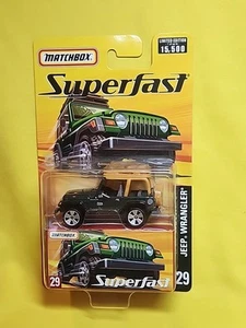 2005 Matchbox Superfast #29 Jeep® Wrangler MOSS GREEN PEARLCOAT NOS 🔥G - Picture 1 of 15
