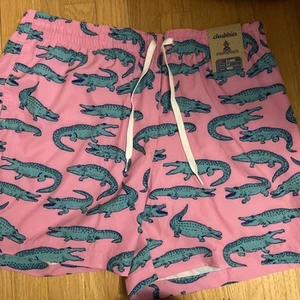 New w/Tags Chubbies Men's Classic Swim Trunks 5.5" Sz. XL The Glades Gators Pink - Picture 1 of 5