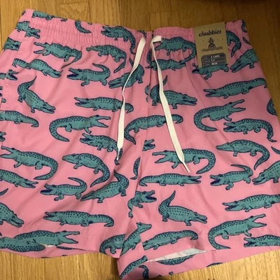 New w/Tags Chubbies Men's Classic Swim Trunks 5.5" Sz. XL The Glades Gators Pink - Image 1 of 4